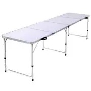 Weisshorn Folding Camping Table 240CM Portable Outdoor Picnic BBQ Aluminium Desk