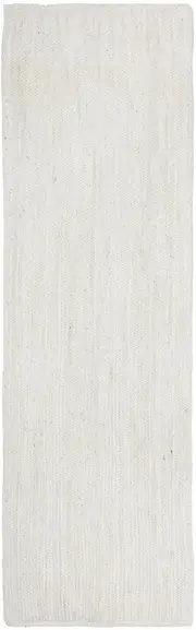 Bindi White Hand Braided Jute Hallway Runner