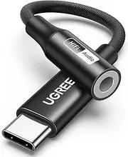 UGREEN USB C to 3.5mm Audio Adapter Hi-Res 32bit/384KHz Type C to Aux Dongle HiFi DAC Headphone Jack Cable Converter Compatible with iPhone 16 15 Pro Max Plus, Galaxy S23 Ultra, Pixel 7 iPad Air Mini