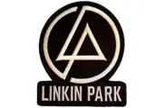 Linkin Park Logo Woven Concentric Text Iron On Patch (Black/Beige) (One Size)
