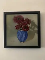 Hand Painted Oil on Canvas 12"X12" & Hand Signed by Picos Pelegri