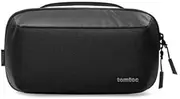 tomtoc Electronic Organizer Accessory Pouch for MacBook Charger, Cables, Power Bank, Hard Drive, Cords, Water-resistant Storage Bag with Removable Card Slots for USB Adapter, Memory Card, Black
