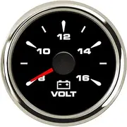 52mm Universal Car Voltmeter Waterproof Voltage Meter Volt Meters 8-16v LCD IP67 for Auto Boat Yacht RV Motorcycle Vehicle Voltmeter(BS)