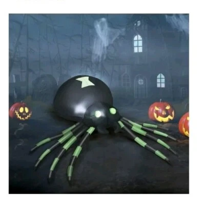Costway 6' Halloween Inflatable Blow-Up Spider Black Widow Decoration