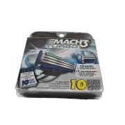 Gillette Mach3 Turbo Razor Refills 10 Count Cartridges NEW SEALED