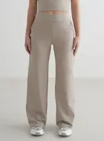 [aim'n] Dark Clay Sense Wide Petite Pants