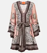 [La DoubleJ] La DoubleJ Magnifico printed silk twill minidress UK 16 multicoloured