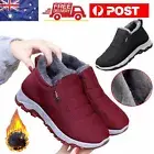 Womens Fur Lined Snow Ankle Boots Mens Ladies Winter Warm Flat Non-slip Shoes