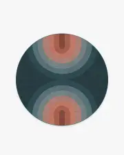 185' Round | Machine Washable Runner Rug | Kid & Pet Friendly | Indoor Rug | Absida Teal Rug | Ruggable