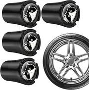 Car Tire Valve Stem Caps Cute - Small Valve Caps for Car Tires - Set of 4 Cat Pattern Auto Wheel Stem Covers for Trucks, Vehicle Tyre Accessories