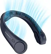 Portable Personal Neck Fan with 3 Speeds, 4000mAh Hanging Hands Free Fan, Wearable 360° Cooling Fan, Battery Operated Body Fan, USB Powered, Unique 3 Vents, Bladeless Travel Sports Fan, 79 Outlets