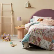 Logan and Mason Pop Patchwork Kids Quilt Cover Set Multi