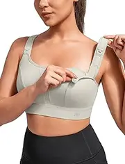 [Yvette] Nursing Sports Bras for Women Breastfeeding Light Medium Support Sports Bra for Prenancy Maternity Yoga