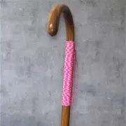 Walking Cane Brown Pink Grips Self Defense Hickory Wood Masters LuxCane USA B16