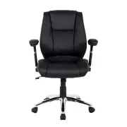 Eaton PU Leather Executive Manager Office Task Desk Chair - Black