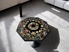 42" Octagon Marble Coffee Table Top Pietradura Artwork Bird Design & Console Bar