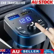 Bluetooth 5.0 Car Wireless FM Transmitter Adapter Hands-Free 2USB PD Charger ND7