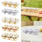 Chafing Dish Buffet Set Ceramic Casserole Dish for Event Wedding Holiday