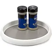Home Basics Turntable Storage Tray, White, 10x1.5 Inches