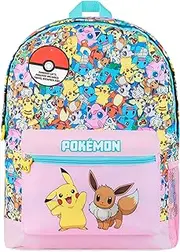 [Pokémon] Backpacks for Girls and Boys Teenagers Kids Rucksack Pikachu Primary School Bags for Girls and Boys Sports Travel Holiday Gifts for Kids