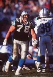 Quarterback Kerry Collins Carolina Panthers drops back to pass 1996 Old Photo 1