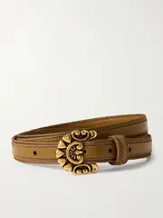 [Etro] Etro - Cord-trimmed Leather Belt - Tan - 75 75 Brown