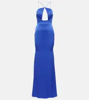 [Alex Perry] Alex Perry Halterneck satin gown AU 6 blue