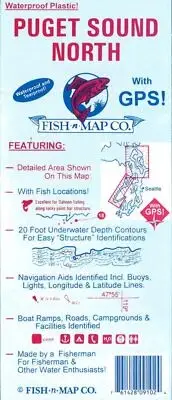 Puget Sound North (Everett to Deception Pass) Fishing Map