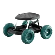 Gardeon Garden Cart Rolling Stool w/ Wheels Gardening Helper Seat Farm Yard New