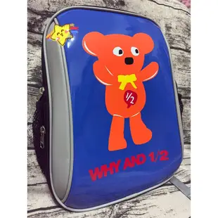 ❤️ WHY AND 1/2 正品 ❤️普普熊絕版 藍色橘熊書包 後背包 1/2普普熊書包 後背包