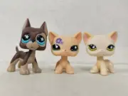 3pcs/lot Littlest Pet Shop Figure LPS Cat Dog #817#1962#733 Kid Toy