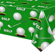 4 Pack Golf Table Cloth Sport Party Decorations Sports Rectangle Tablecloth Golf Waterproof Table Covers for Birthday Picnic Sports Themed Party Stadium Supplies 51 x 86 IN