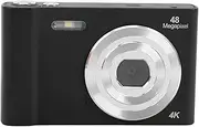 Digital Camera, FHD 48MP 1080P Compact Camera with 2.4 Inch IPS Screen, 16X Digital Zoom, Hand Strap, CMOS Sensor, for Photography Travel Vlogging (Black)