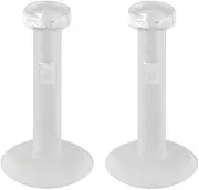 [Pierced Owl] Pair (2) Clear Push Top Biopierce Piercing Retainers in 14GA and 16GA for Lips, Ears, Nose, Labret, Monroe - Choose Gauge and Length