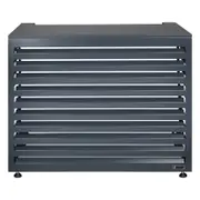 Outdoor Aluminium Horizontal Grey Medium Air Conditioning Cover