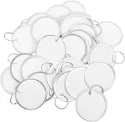 Tofficu Keychain Tag Labels 200pcs Metal Ring Rounds Organize Keys Fit Car Door Keys