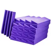 Acoustic Studio Foam Wedge Sound Absorbing Panel 50pcs - Purple