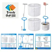 2 Pcs Pool Skimmer Basket with 1 Skimmer Handle and 1 Basket Hook Kit Compati...