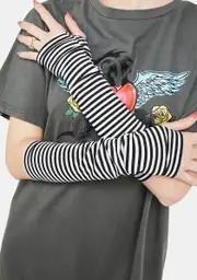 Striped What's Your Damage Gloves