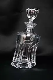 Decanter Vodka Whiskey Cognac 23 oz / 700 ml Wine Carafe Czech Bohemian Crystal