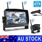Wireless Reversing Camera Digital 7" DVR Monitor 18 IR IP69 For Truck Caravan RV