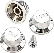 TOPPERFUN 1set Volume Tone Control Knob Caps for Electric Guitars Compatible Instruments Finish Easy to Install Replacement Parts for Guitar Amplifiers and Effects