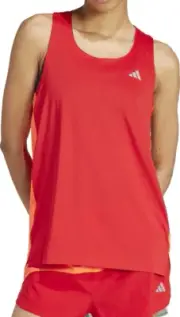 Adidas Women's Adizero NYC Running Singlet - Scarlet Red - Sz: XL - IW9226 - NWT