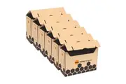 6PK Marbig Enviro 37.5cm Storage Box File Filing Fooscap-Size Document Organiser