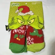 Dr. Seuss The Grinch Cozy Socks and Sleep Eye Mask Gift Set New!