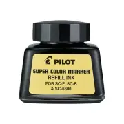 Pilot Super Color Bottled Ink Pen Refill Black Ink Each (43500) 810639