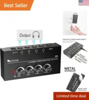 Fifine Headphone Amplifier 4 Channels Metal Stereo Audio Amplifier,Mini Earph...
