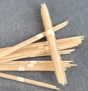 6 Pcs 200x6mm Buffalo Bone Stick Two Head Point Needle Sewing Knitting Materials
