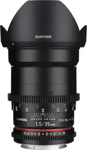 Samyang SYDS35M-N VDSLR II 35Mm T1.5 Wide-Angle Cine Lens for Nikon (FX) Cameras