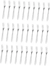 NOLITOY 30 Pcs Stainless Steel Fruit Forks Reusable Salad Picks for Parties Desserts and Appetizers Safe Easy to Clean Forks for Fruit Cheese and Snacks